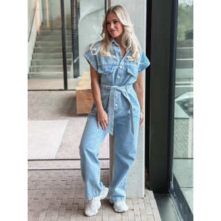 Combinaison en jeans Bélinda - Bleu