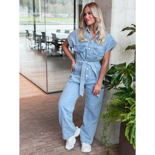 Combinaison en jeans Bélinda - Bleu