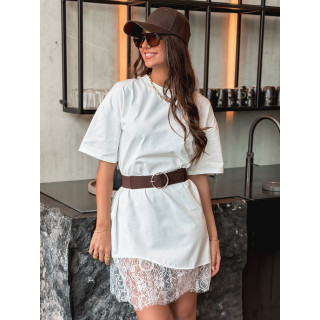 Robe courte Damarys - Blanc