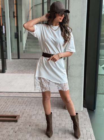 Robe courte Damarys - Blanc Robe courte Damarys - Blanc