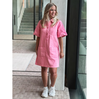 Robe courte en jeans Lenaya - Rose