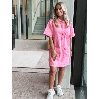 Robe courte en jeans Lenaya - Rose