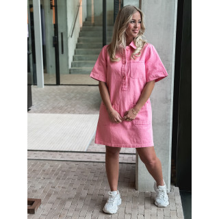 Robe courte en jeans Lenaya - Rose