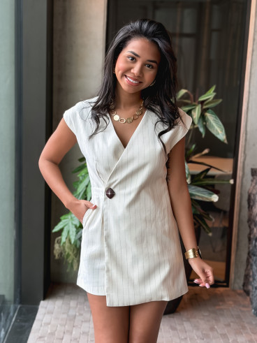 Combinaison short Hélène - Beige