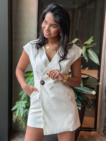 Combinaison short Hélène - Beige