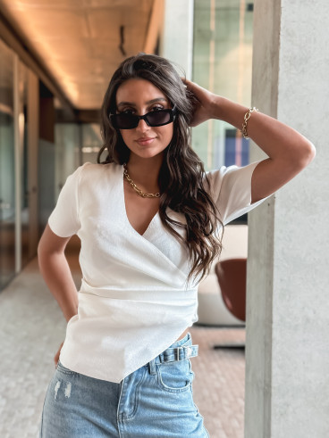 Blouse Hilona - Blanc Blouse Hilona - Blanc