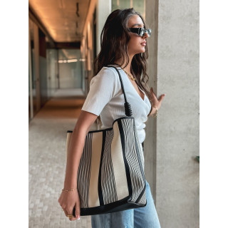 Sac Lucida - Ecru/Noir