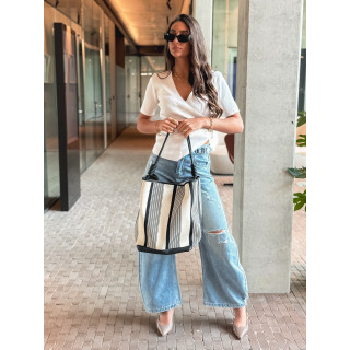 Sac Lucida - Ecru/Noir