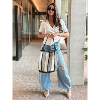 Sac Lucida - Ecru/Noir