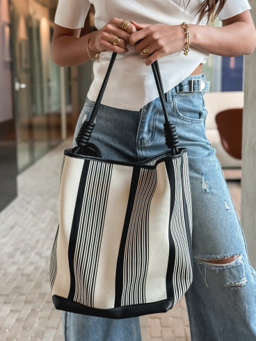 Sac Lucida - Ecru/Noir