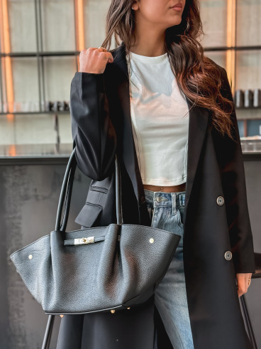 Sac en cuir Eleysa - Noir