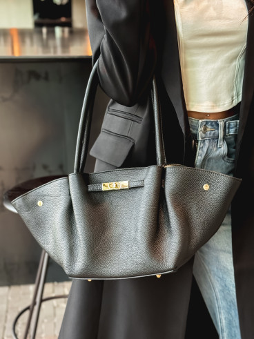 Sac en cuir Eleysa - Noir