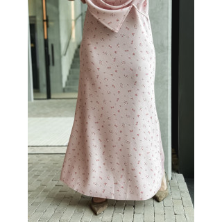 Jupe longue à fleurs Calathéa - Rose