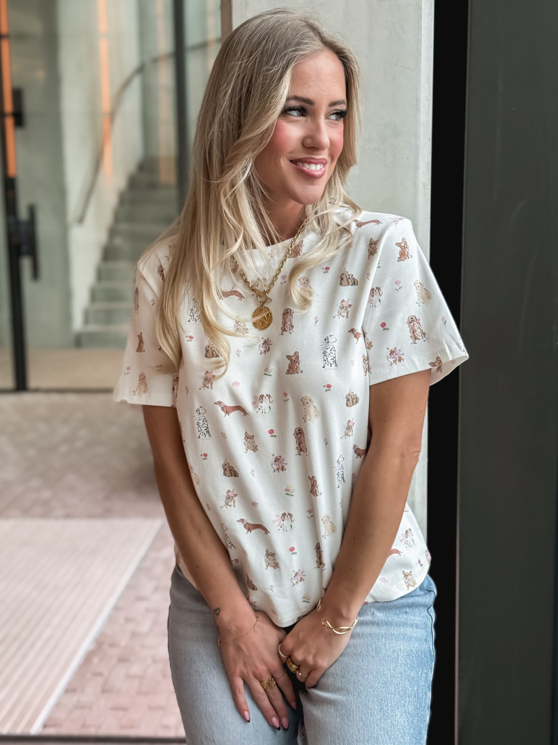 T-shirt Doggy - Blanc