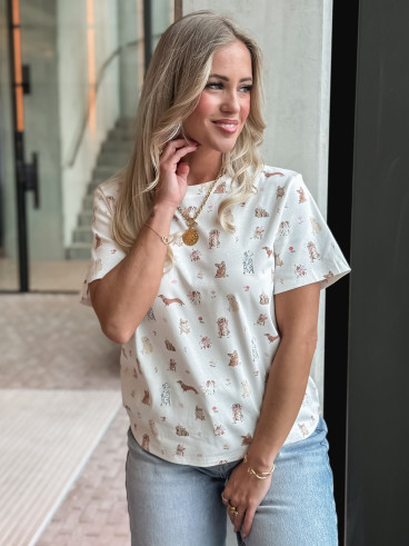 T-shirt Doggy - Blanc