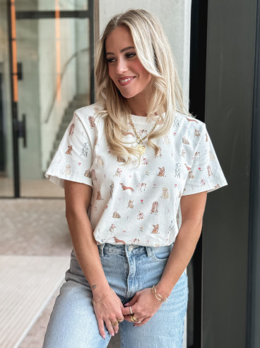 T-shirt Doggy - Blanc