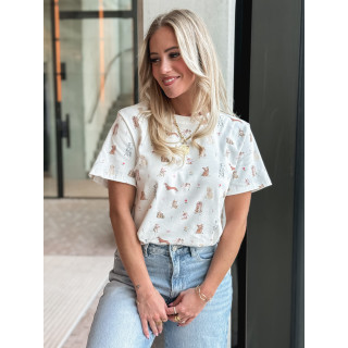 T-shirt Doggy - Blanc