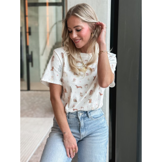 T-shirt Doggy - Blanc