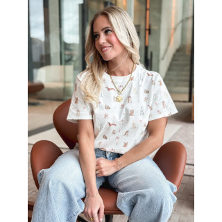 T-shirt Doggy - Blanc