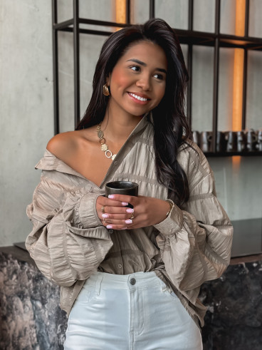 Chemise Adélie - Taupe Chemise Adélie - Taupe