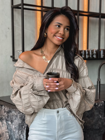 Chemise Adélie - Taupe Chemise Adélie - Taupe