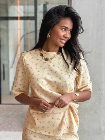 Blouse à fleurs Calathéa - Jaune Blouse à fleurs Calathéa - Jaune