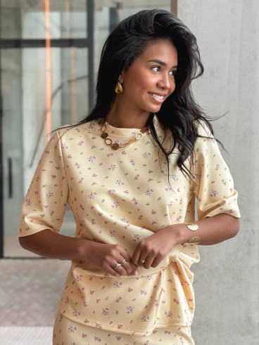 Blouse à fleurs Calathéa - Jaune Blouse à fleurs Calathéa - Jaune