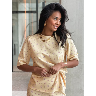 Blouse à fleurs Calathéa - Jaune