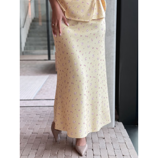 Jupe longue à fleurs Calathéa - Jaune