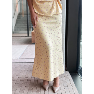 Jupe longue à fleurs Calathéa - Jaune