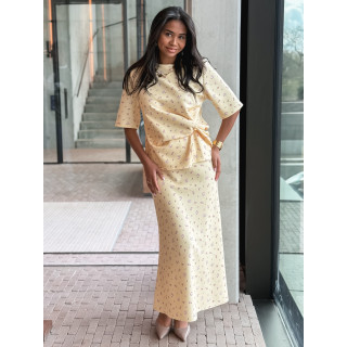 Jupe longue à fleurs Calathéa - Jaune