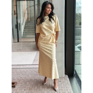 Jupe longue à fleurs Calathéa - Jaune