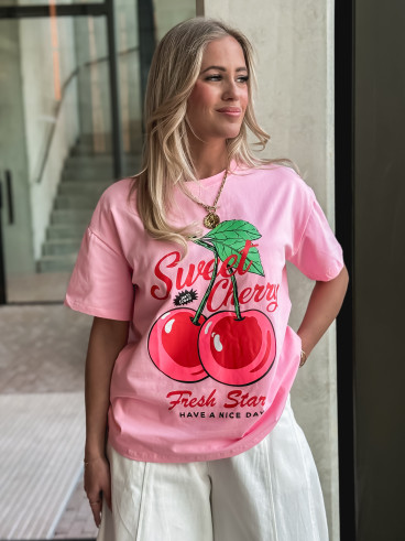 T-shirt " Sweet Cherry " - Rose