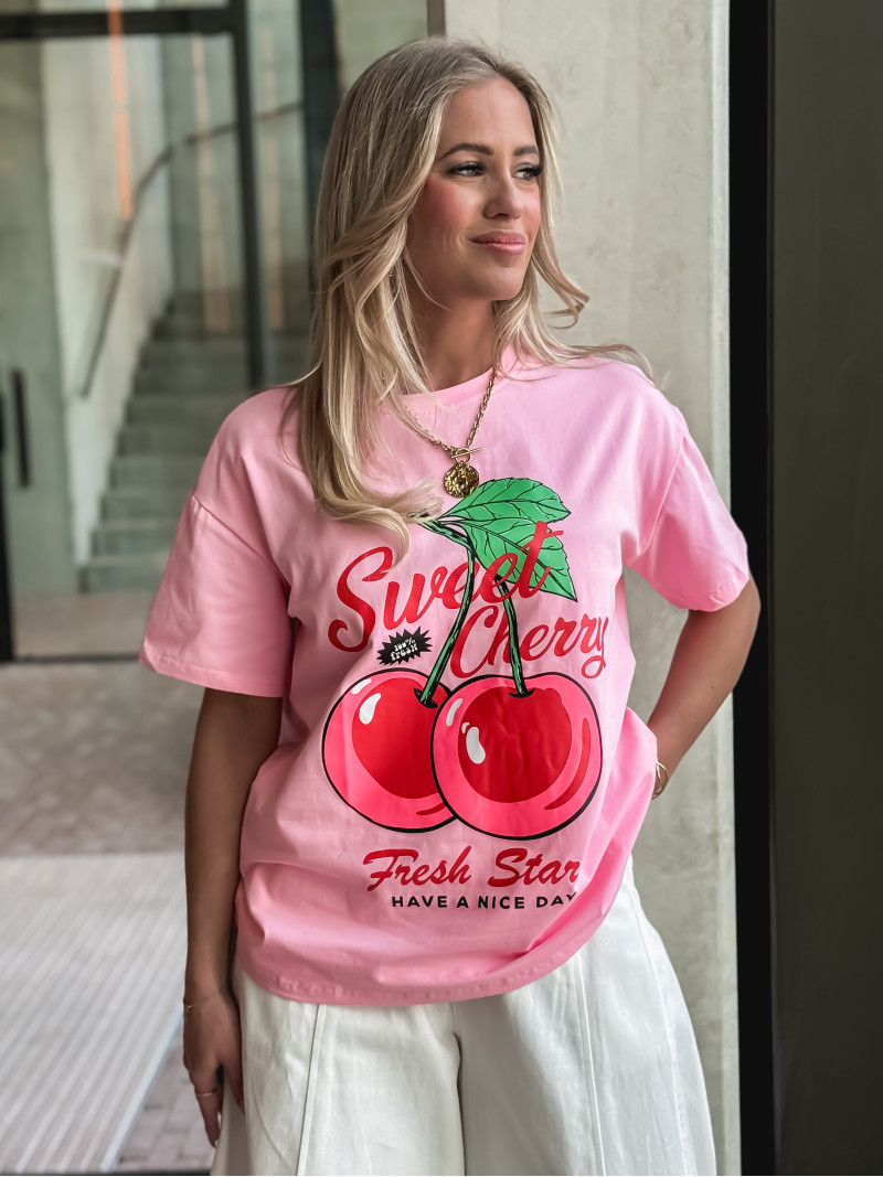 T-shirt " Sweet Cherry " - Rose