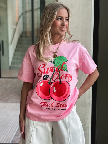 T-shirt " Sweet Cherry " - Rose