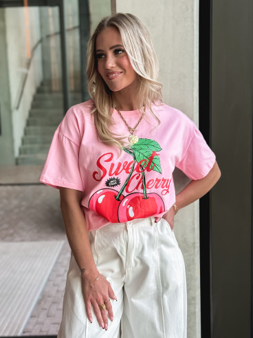 T-shirt " Sweet Cherry " - Rose