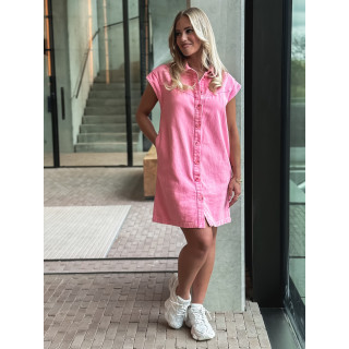 Robe courte en jeans Lenaya - Rose