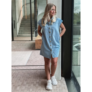 Robe courte en jeans Leya - Bleu clair