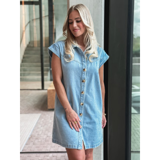 Robe courte en jeans Leya - Bleu clair