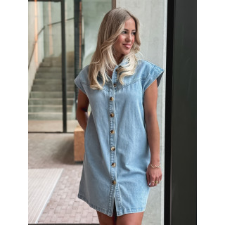 Robe courte en jeans Leya - Bleu clair