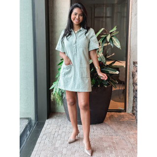 Robe courte en jeans Lenaya - kaki