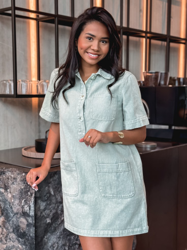 Robe courte en jeans Lenaya - kaki