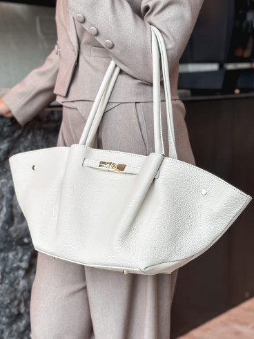 Sac en cuir Eleysa - Ecru