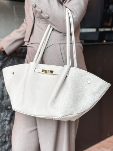 Sac en cuir Eleysa - Ecru