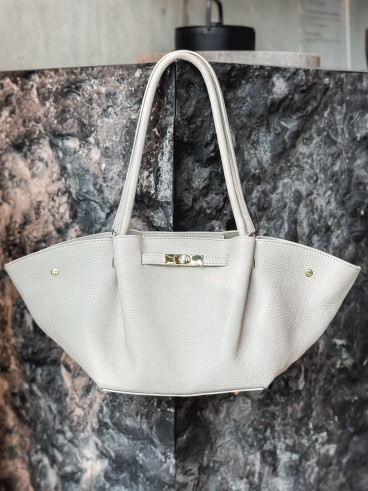 Sac en cuir Eleysa - Ecru