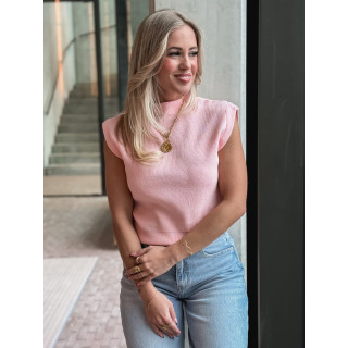 Blouse sans manches Lydie - Rose