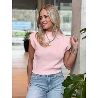 Pull sans manches Lydie - Rose
