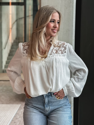 Blouse Enola - Blanc