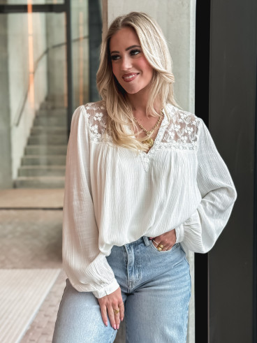 Blouse Enola - Blanc