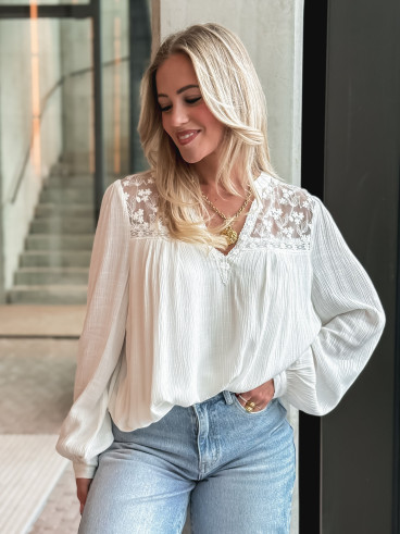 Blouse Enola - Blanc